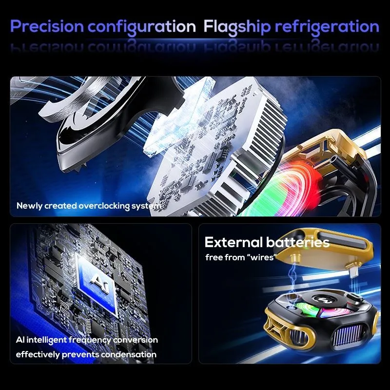 MEMO CX12 New Design Gaming Refrigeration Mobile Cooling Fan Phone Cooler With Detachable Battery